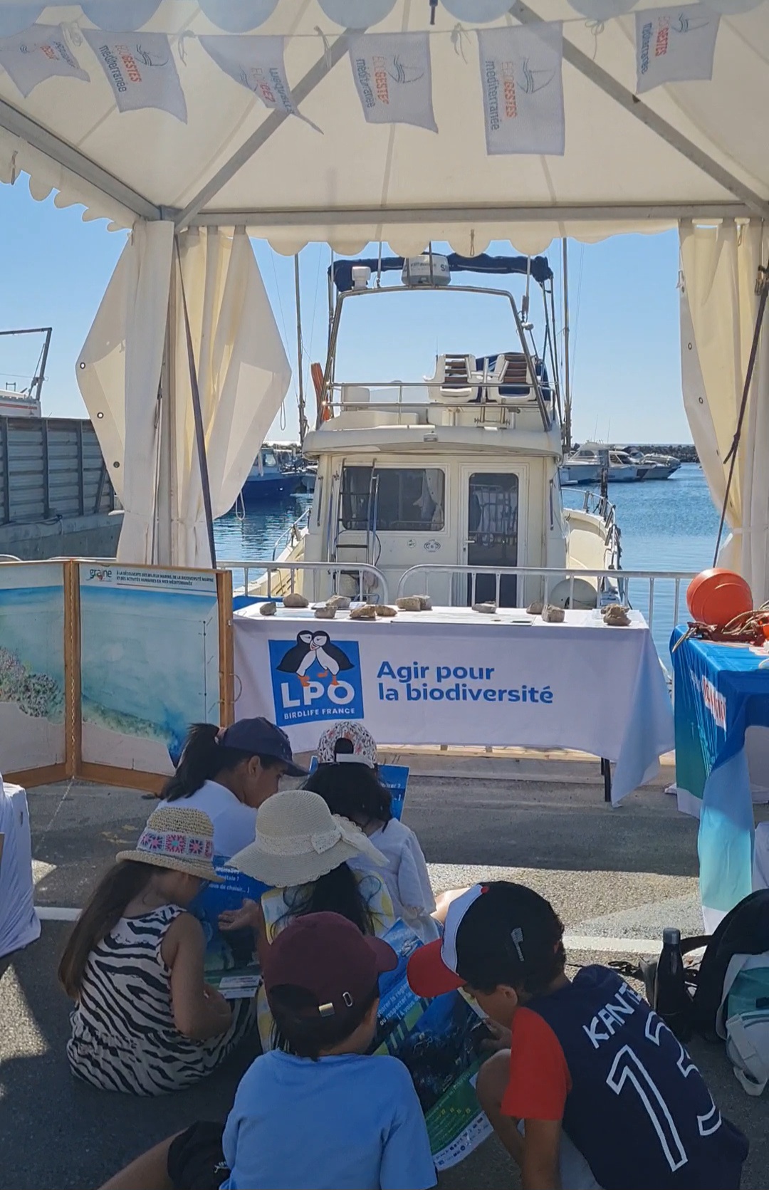 Animation Écogestes auprès des scolaires lors de fête du port et de la mer de Narbonne